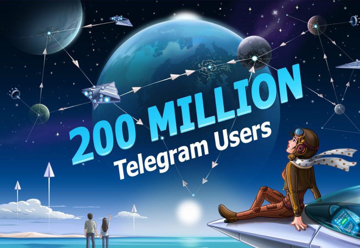 لشگر تلگرام ۲۰۰میلیونی شد