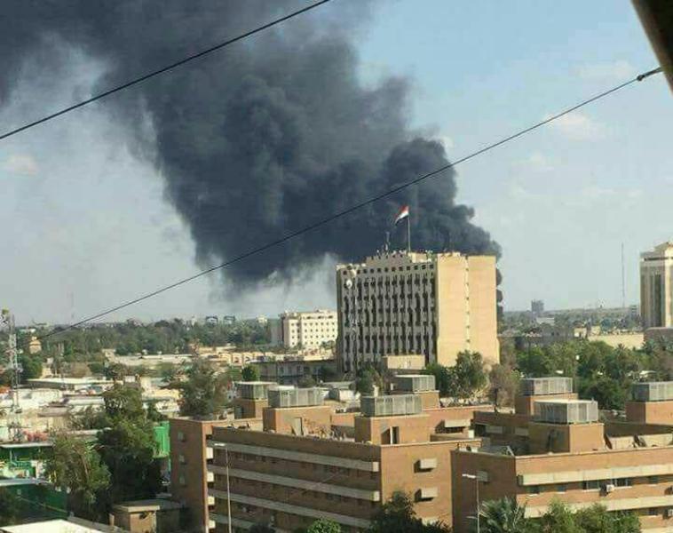 سفارت آمریکا در عراق دچار آتش سوزی شد
