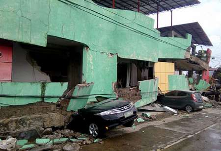 زلزله شدید در فیلیپین با ۲کشته و ۷۲مجروح +عکس