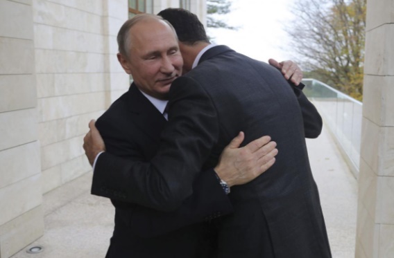 ساعت ۱۰ هزار دلاری پوتین در دیدار با بشار اسد +عکس