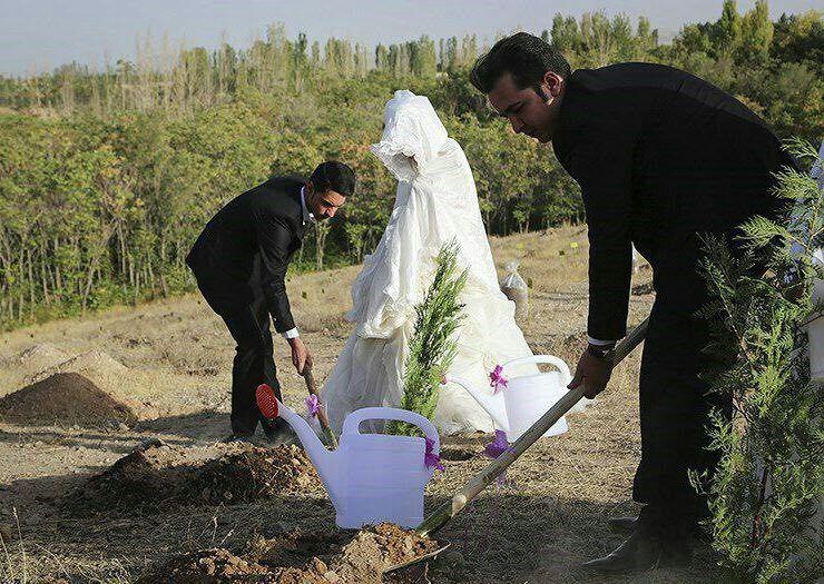 مهریه عجیب، عروس و داماد را به بیابان کشاند +عکس