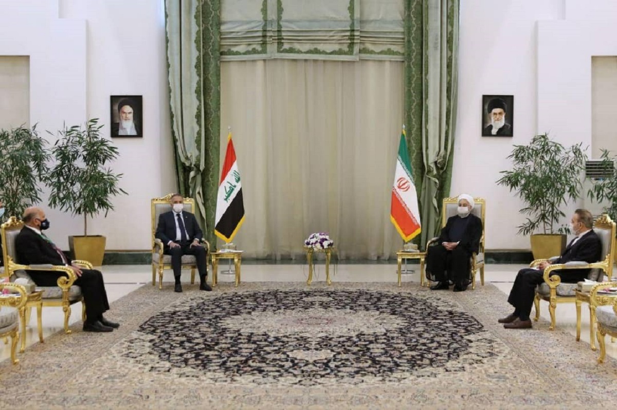نشست خصوصی روحانی و نخست وزیر عراق +عکس