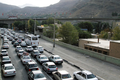 ترافیک سنگین در چالوس و آزادراه کرج-قزوین