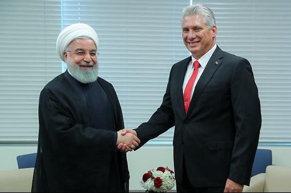 روحانی با رئیس‌جمهوری کوبا دیدار کرد