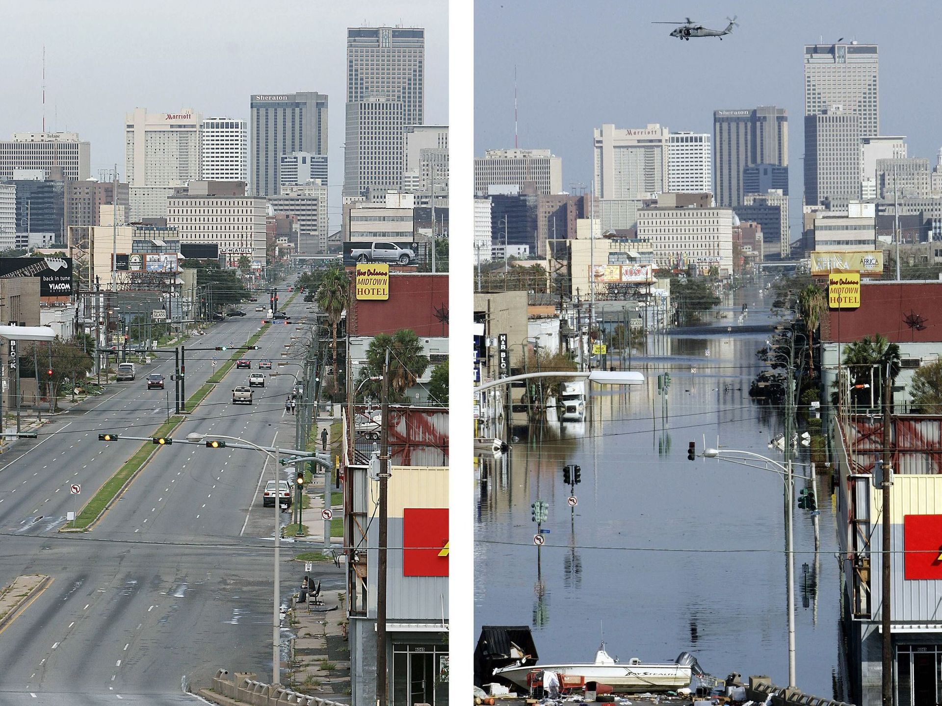 شهر نیواورلئان قبل و بعد از طوفان کاترینا +تصاویر 