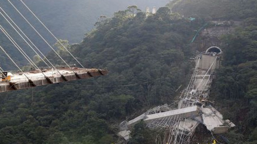 ریزش خطرناک پل در تایوان +فیلم 