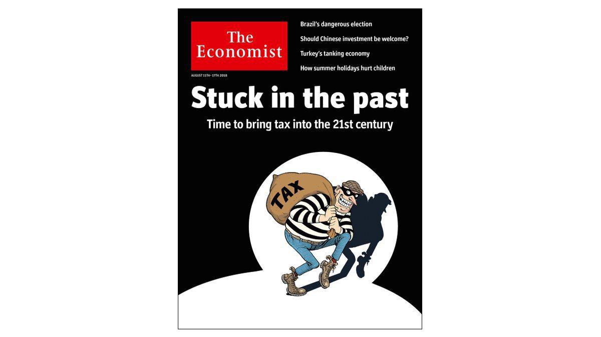 طرح روی جلد هفته‌نامه اکونومیست درباره مالیات +عکس