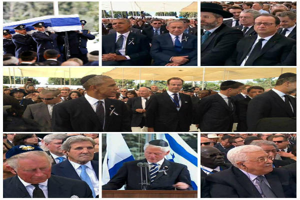 صف‌کشیدن محمود عباس و مقامات غربی در تشییع جنازه پرز!