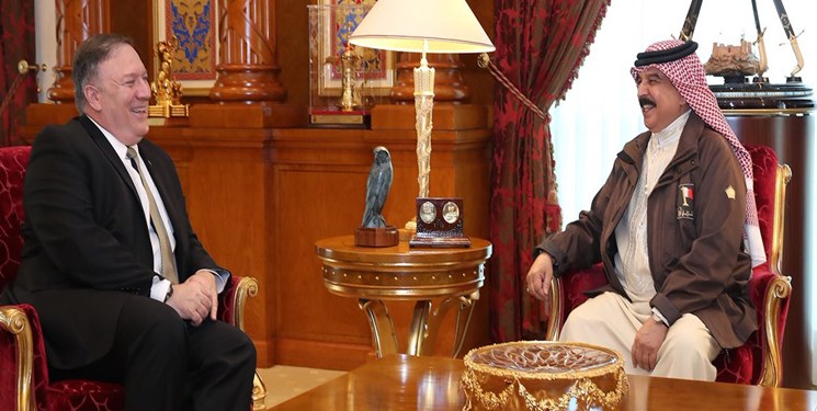 دیدار «پامپئو» با پادشاه بحرین در منامه