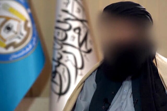 اولین حضور رسانه ای وزیر کشور افغانستان با چهره محو شده