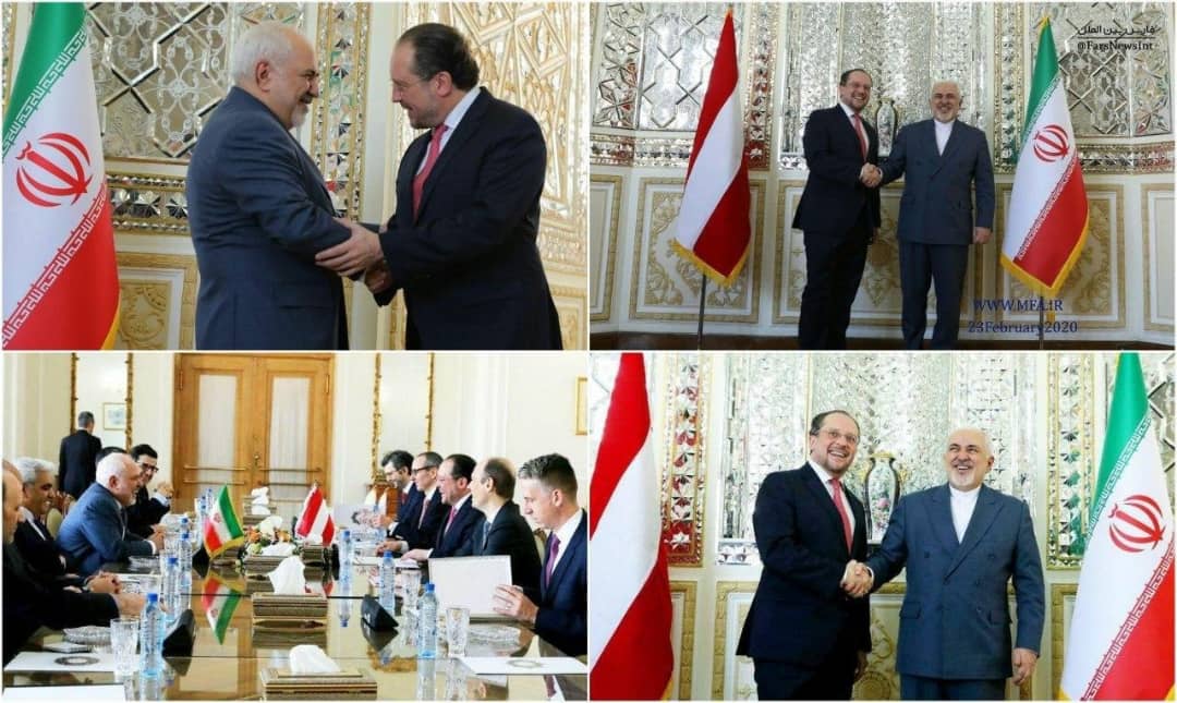 وزیر خارجه اتریش با ظریف دیدار کرد +عکس