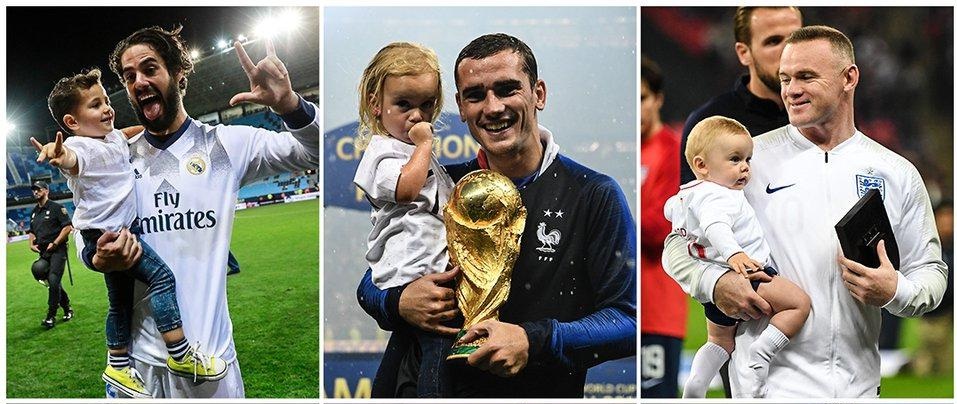 ستاره‌های فوتبال دنیا در کنار فرزندانشان +عکس 