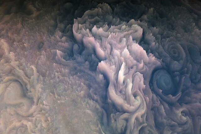 تصویر باورنکردنی از ابرهای سیاره مشتری