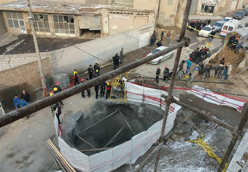 ریزش آوار در تونل انرژی تبریز و مدفون شدن ۵ کارگر +تصاویر