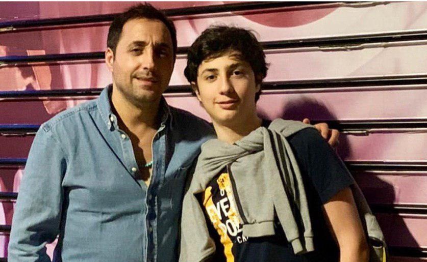 امیر حسین رستمی در کنار پسرش +عکس