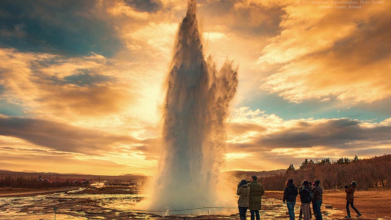 زیبایی آبفشان Stokkur در ایسلند + فیلم