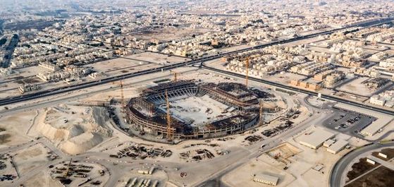  ساخت ورزشگاه برای جام جهانی قطر +فیلم