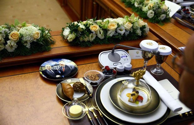 میز پذیرایی اردوغان برای پوتین +عکس