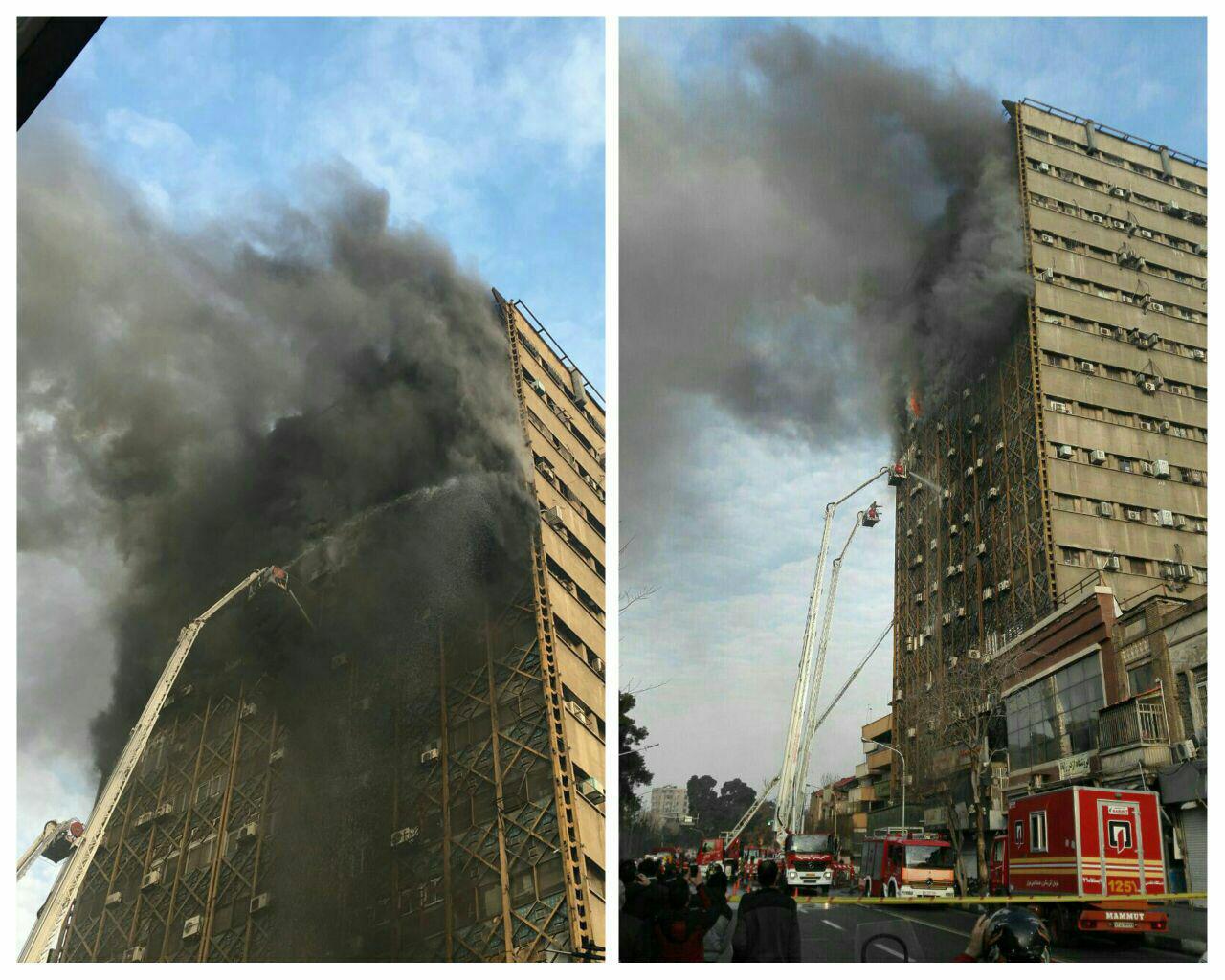 آتش سوزی در ساختمان پلاسکو مهار شد