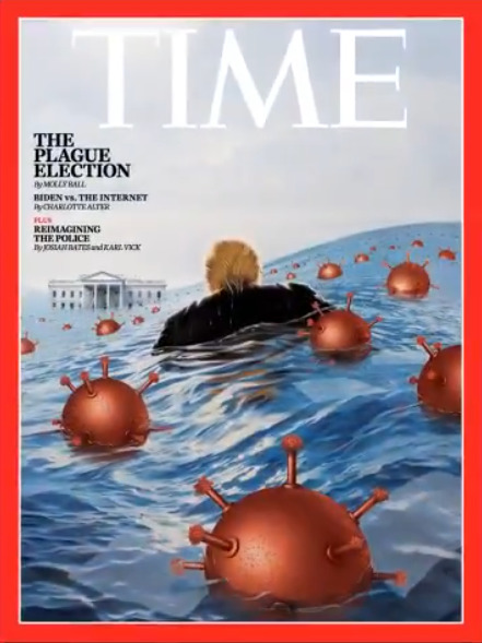  طاعون انتخابات برای ترامپ، روی جلد نشریه تایم
