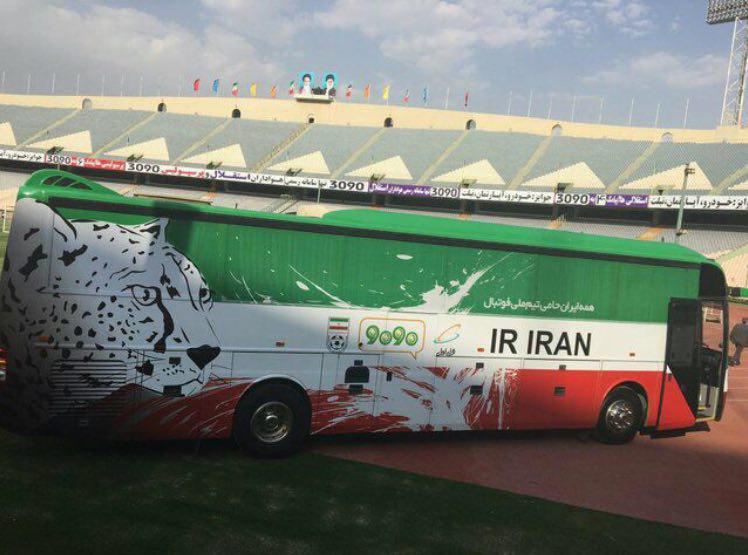 اتوبوس اختصاصی تیم ملی فوتبال ایران +فیلم