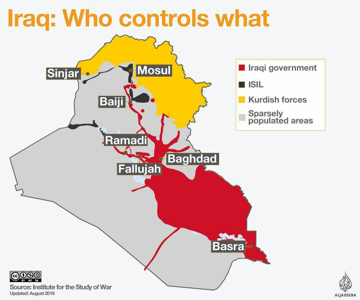 آخرین نقشه از تحولات میدانی در عراق
