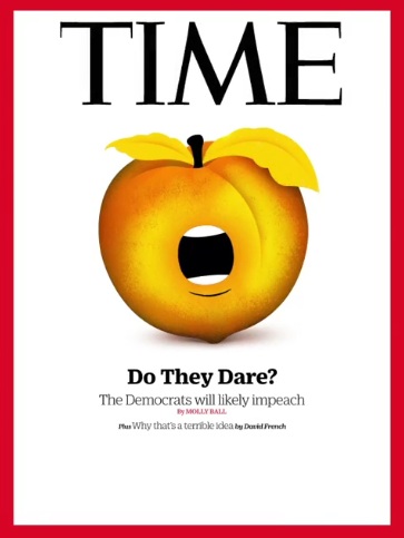 جلد نشریه تایم در واکنش به احتمال استیضاح ترامپ