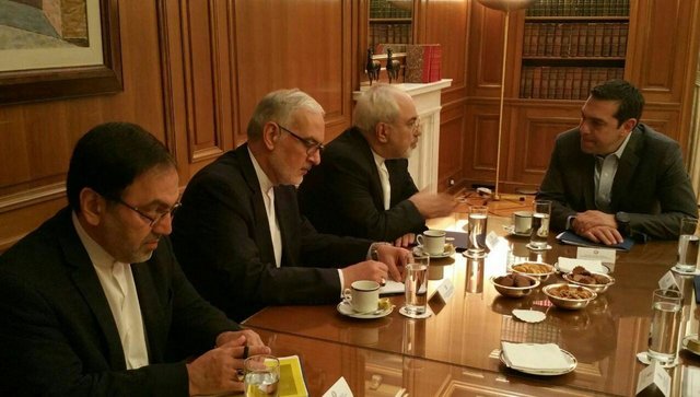 ظریف با نخست وزیر یونان دیدار کرد