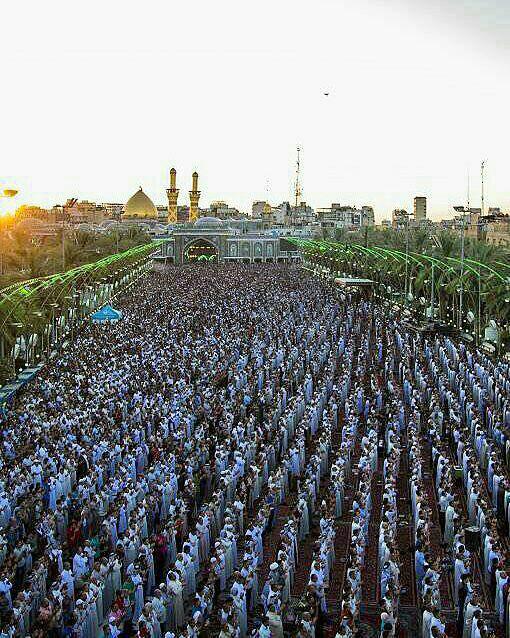 برگزاری نماز عیدفطر در بین‌الحرمین +عکس