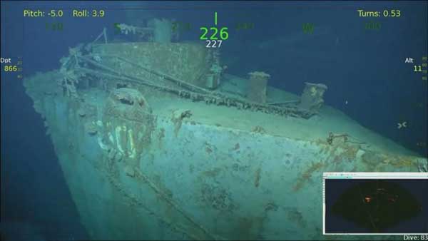  کشف لاشه کشتی جنگ جهانی دوم +عکس 
