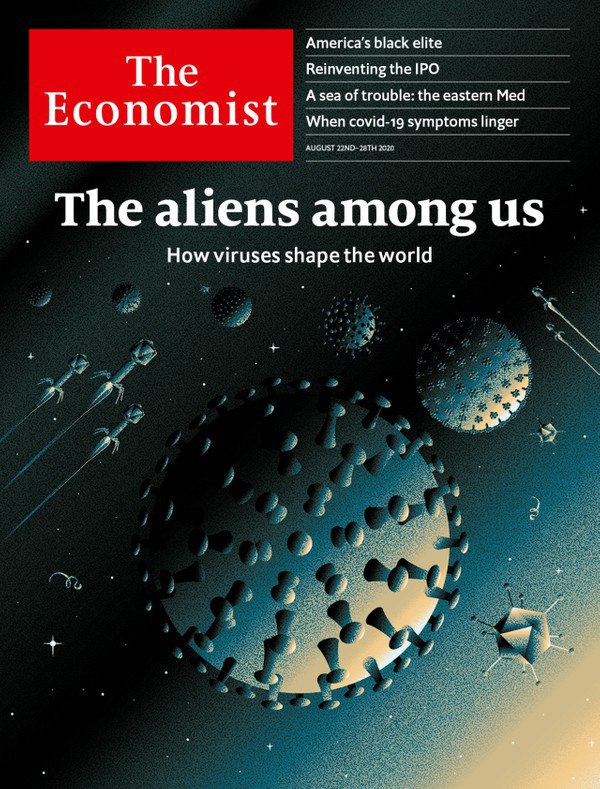  ویروس‌هایی که به دنیا شکل می‌دهند روی جلد اکونومیست