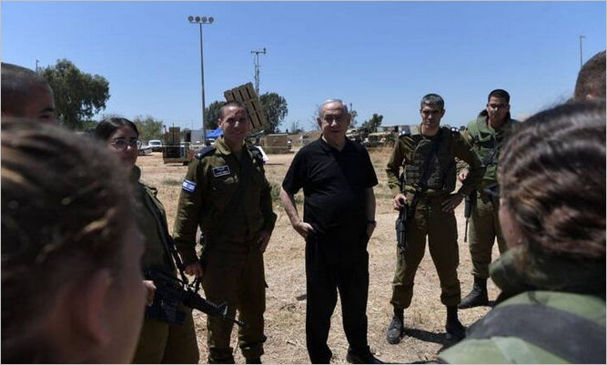 دلخوشی نتانیاهو به گنبد آهنین + عکس