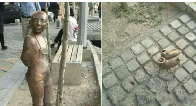 همزمان با روز کودک مجسمه کودک میدان‌ونک به‌سرقت رفت
