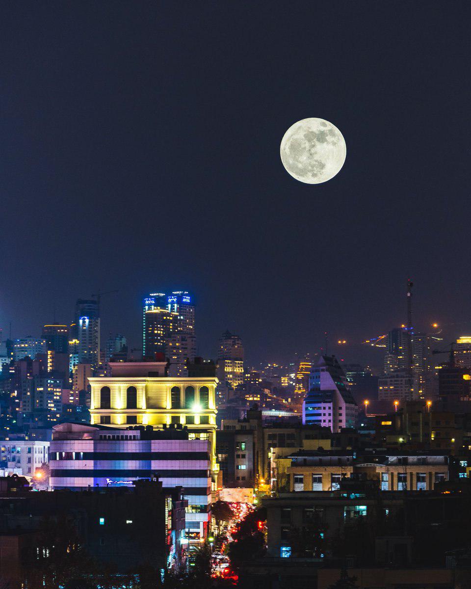 اولین تصویر از اَبر ماه در تهران +عکس