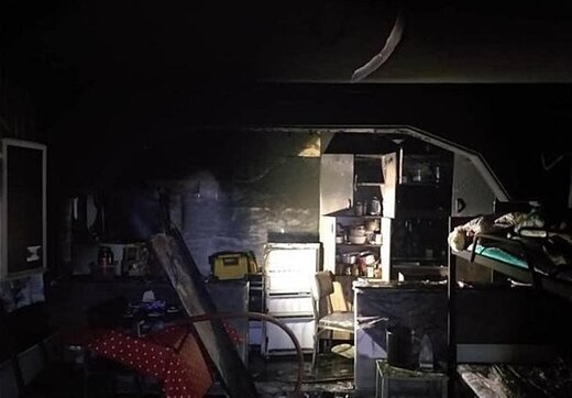 یک خوابگاه دانشجویی در آتش سوخت