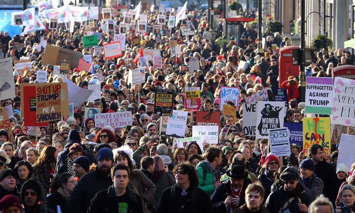 تظاهرات ضدترامپ در لندن برگزار شد
