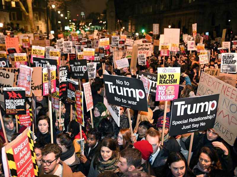 مخالفت گسترده مردم انگلیس با سفر ترامپ به لندن
