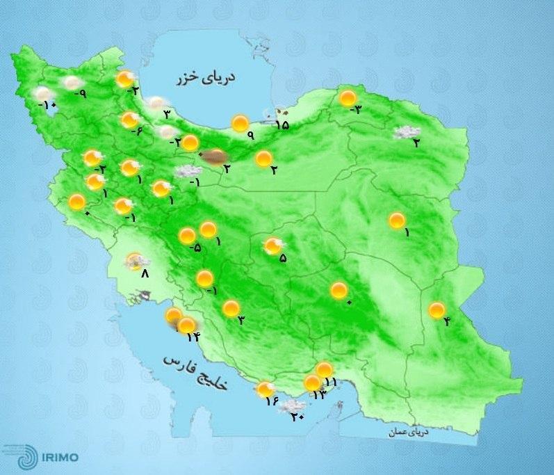 آسمان تهران امروز صاف پیش‌بینی می‌شود