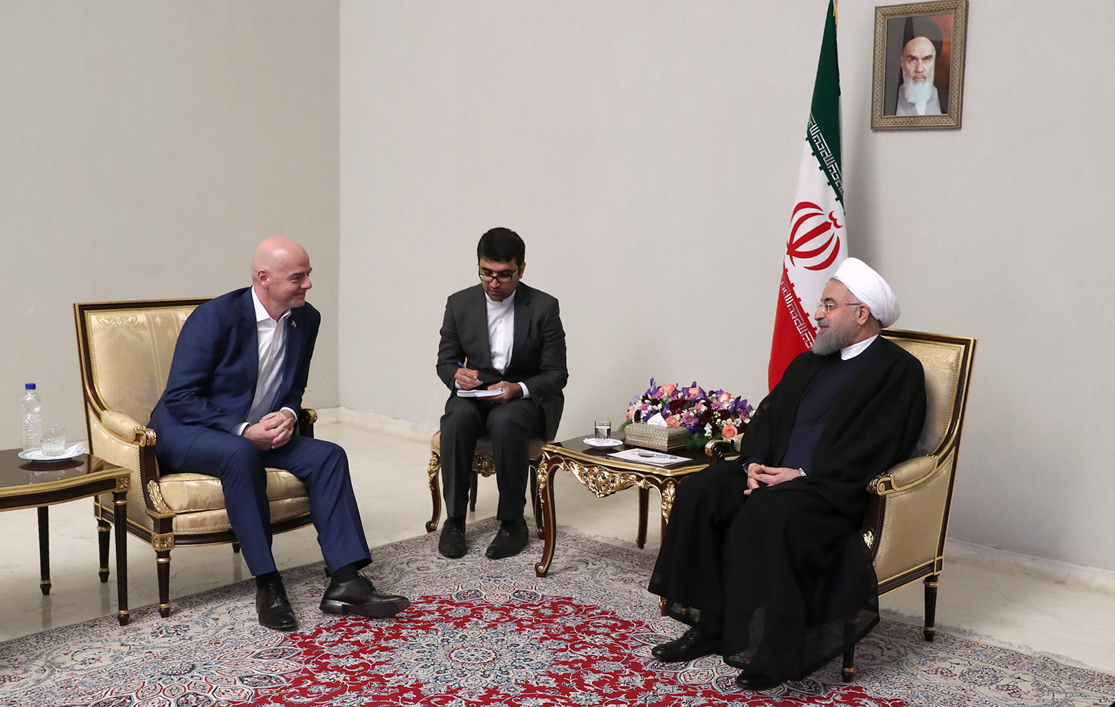 دیدار روحانی با رییس فدراسیون جهانی فوتبال
