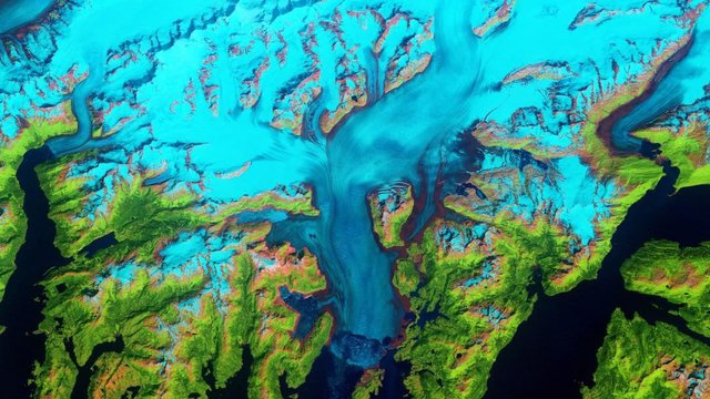 تصویری حیرت انگیز از  از آب شدن یخچال‌های آلاسکا