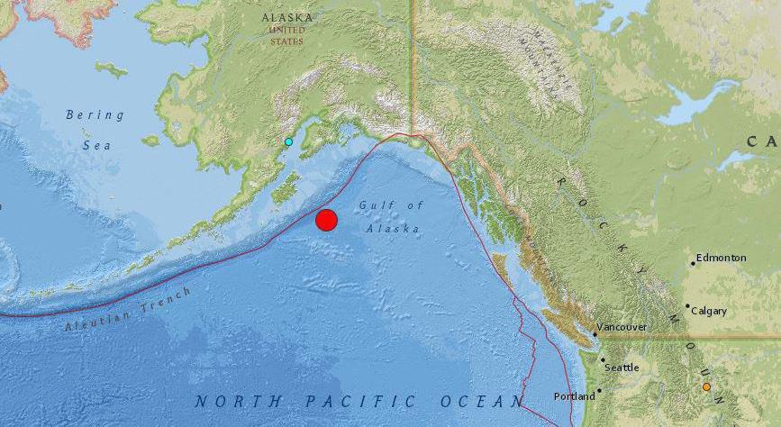 وقوع زمین‌لرزه شدید در آلاسکا