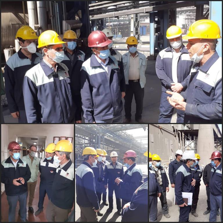 بازدیدهای مستمر رخصتی از خطوط تولید و پروژه های کارخانه ذوب آهن اصفهان