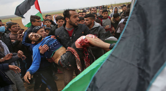 روز خونین غزه با شهادت ۱۶ فلسطینی و ۱۴۱۶زخمی 