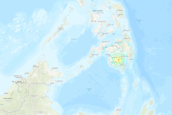 وقوع زمین لرزه ۶.۸ریشتری در فیلیپین