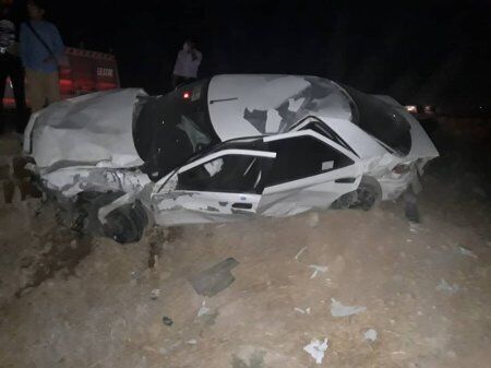 واژگونی خودروی سمند در شوش ۲کشته برجا گذاشت