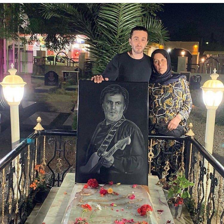 پسر و همسر حبیب در سومین سالگرد درگذشت او +عکس