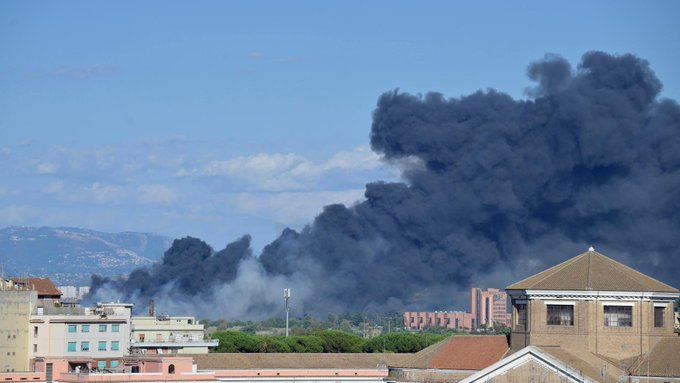 آتش سوزی در پایتخت ایتالیا + فیلم