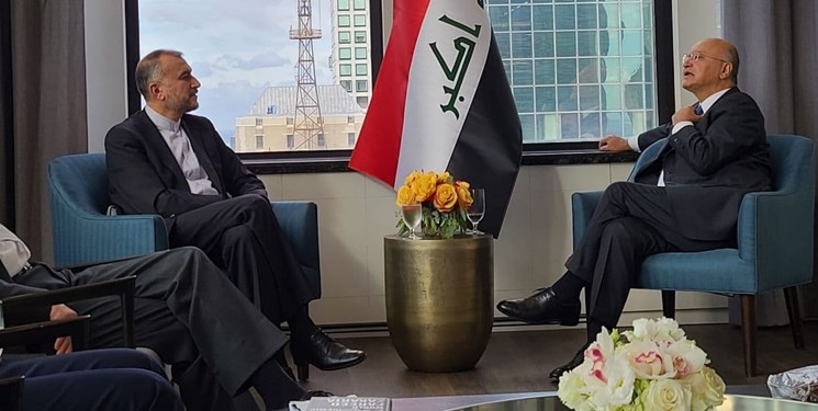 امیرعبداللهیان با رییس‌جمهور عراق دیدار کرد