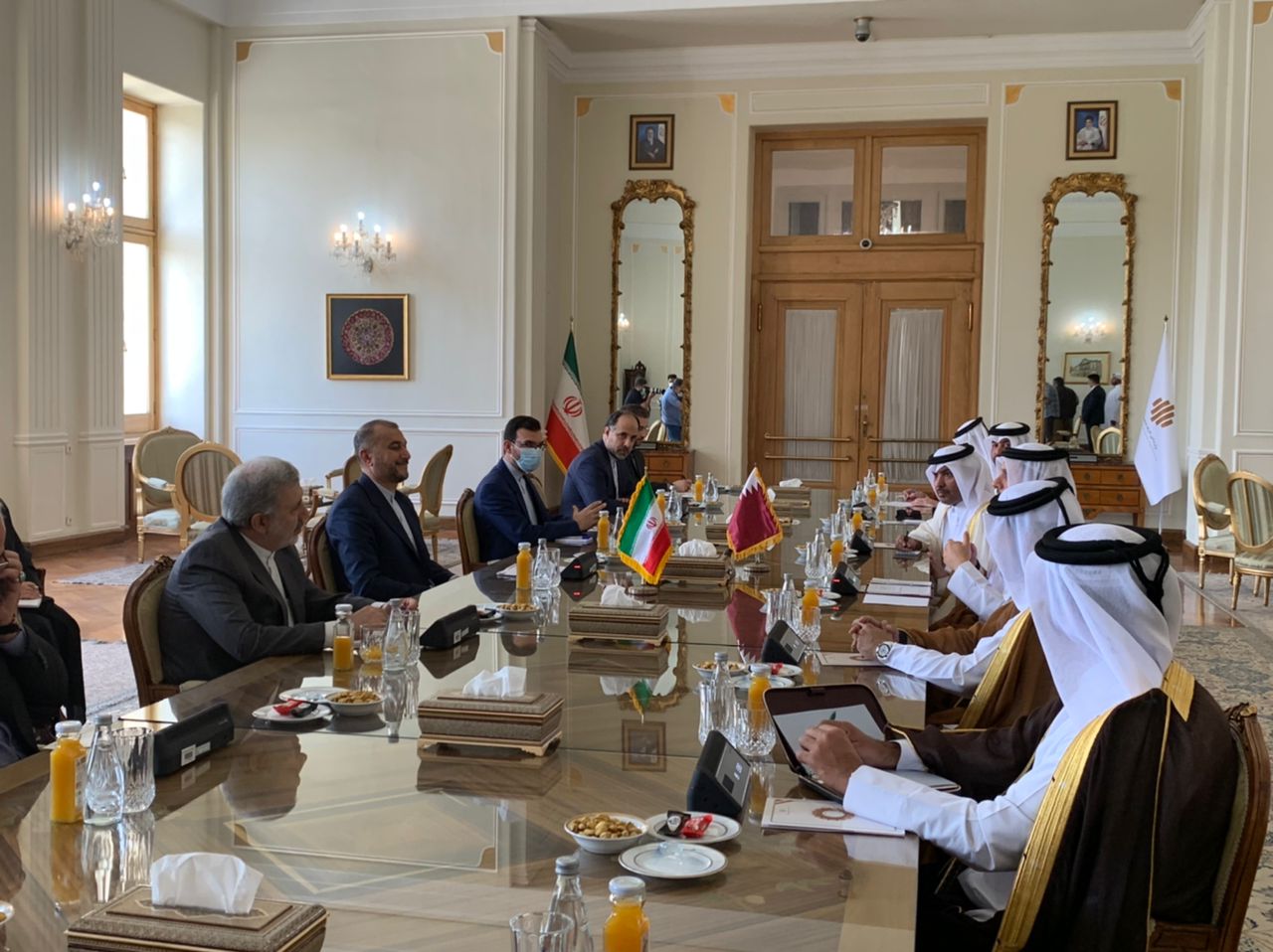 آغاز رایزنی امیرعبداللهیان و وزیر خارجه قطر