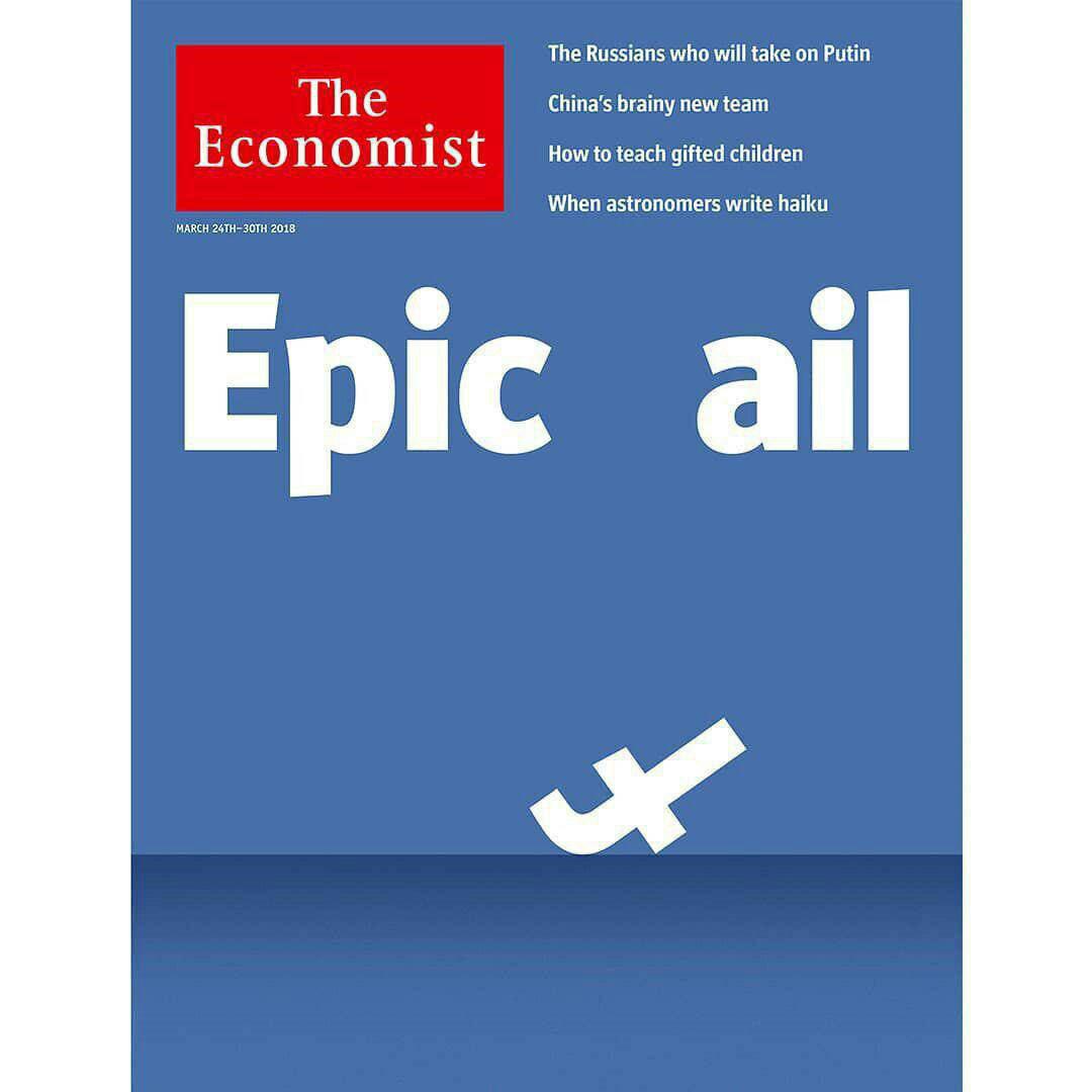 بحران اعتماد برای فیس‌بوک بر جلد هفته‌نامه اکونومیست